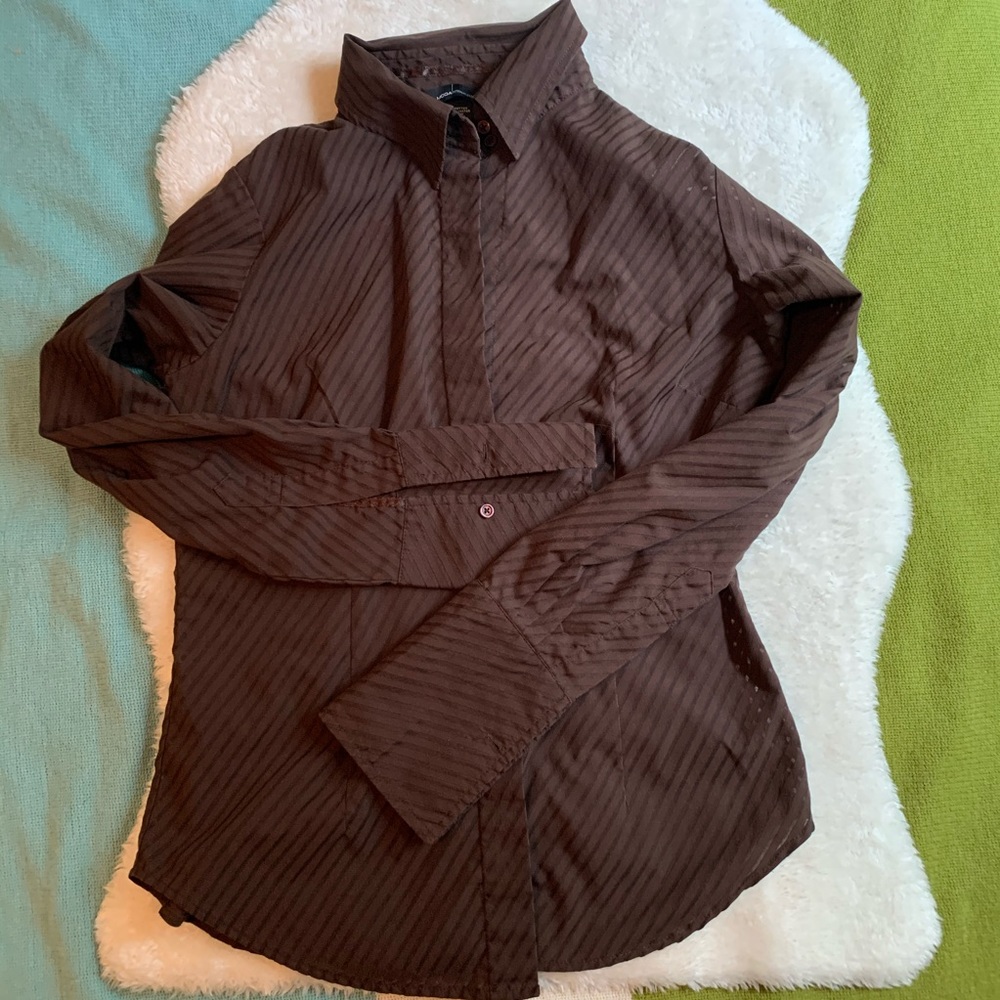 Moda International brown blouse S - Picture 5 of 5